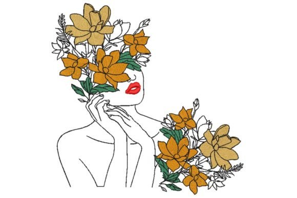 Face Young Beautiful Woman with Floral 3 Review