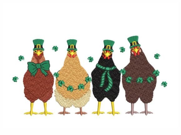 St. Patricks Day Chickens Embroidery Review